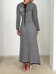 Relax My Way Stripe Sweater Maxi Dress