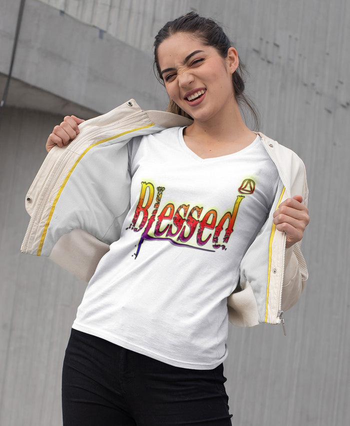 Blessed V.1 AA V-Neck Tee