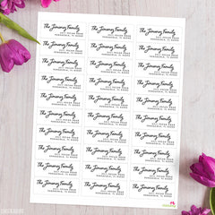 Bold Script Address Labels