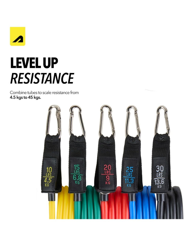 Boldfit Resistance Tube Set with Handles & Door Anchor (11 Pieces)