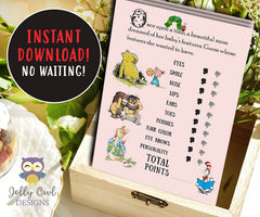 Book Themed Baby Shower Game - Who Knows Mommy Best