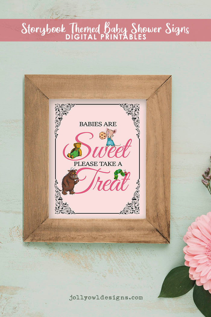 Book Themed Baby Shower Party Sign - Sweet Treats