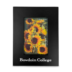 Vertical black photo frame with 'Bowdoin College' branding