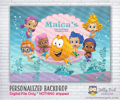 Bubble Guppies Party Backdrop