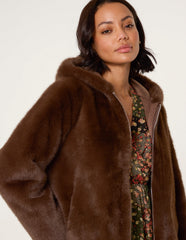 Faux Fur Hooded Jacket