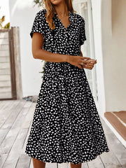Animal Print Short Sleeve Dress