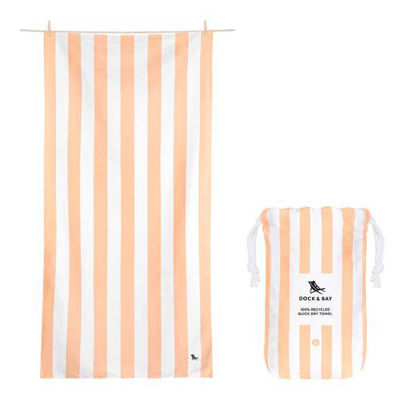 Cabana Stripe Positano Peach Beach Towel - 2 sizes - The Preppy Bunny