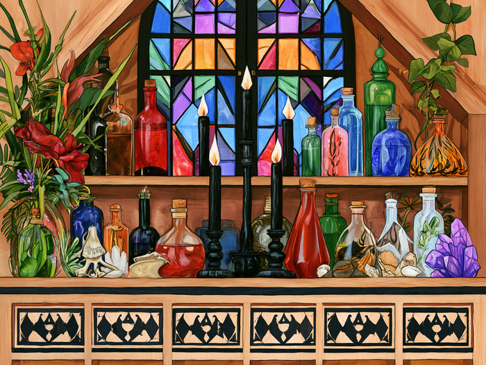 Cabinet of Curious Brews Diamond Painting Kit-40x30cm (16x12 in)-Heartful Diamonds