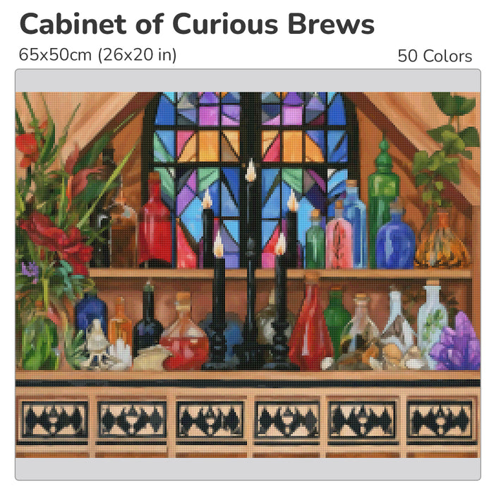 Cabinet of Curious Brews Diamond Painting Kit-55x40cm (22x16 in)-Heartful Diamonds
