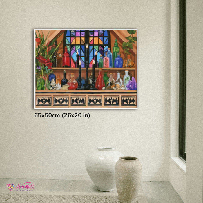 Cabinet of Curious Brews Diamond Painting Kit-65x50cm (26x20 in)-Heartful Diamonds