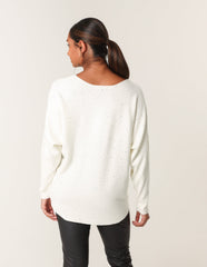 Jumper With Silver Rhinestones