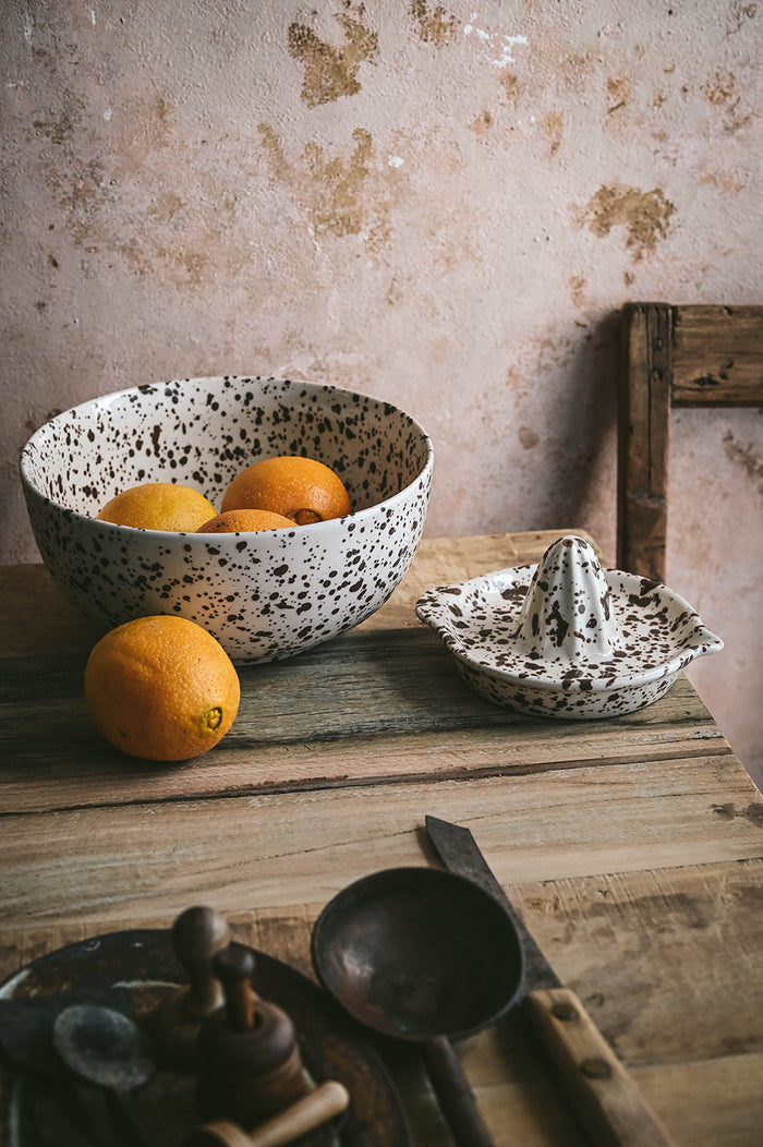 Ceramic Splatterware Serving Bowl