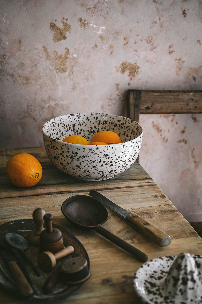 Ceramic Splatterware Serving Bowl
