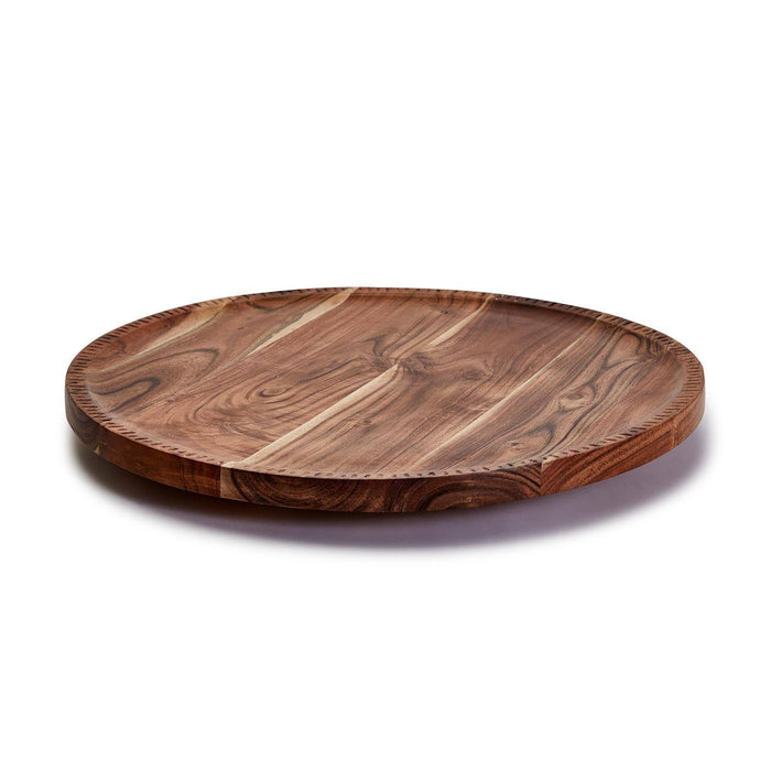 Charcuterie Board Lazy Susan with Hand-Etched Border - The Preppy Bunny