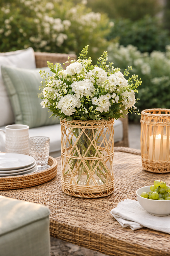 Chunky Wicker Hurricane by The Enchanted Home