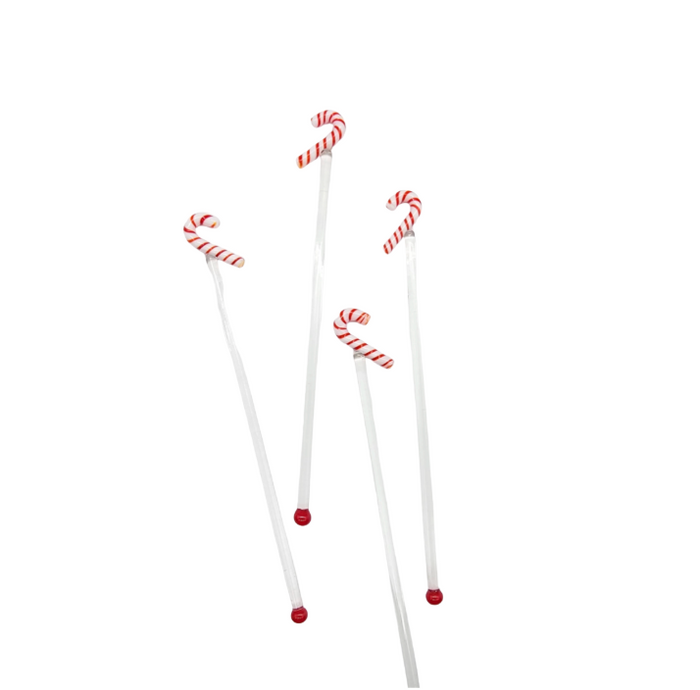 Classic Candy Cane Swizzle Sticks, Set of 4