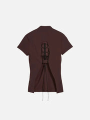 PUMA CLRT Laced Top - Chocolate Fondue – arka görünüm, bağcıklı sırt detayı