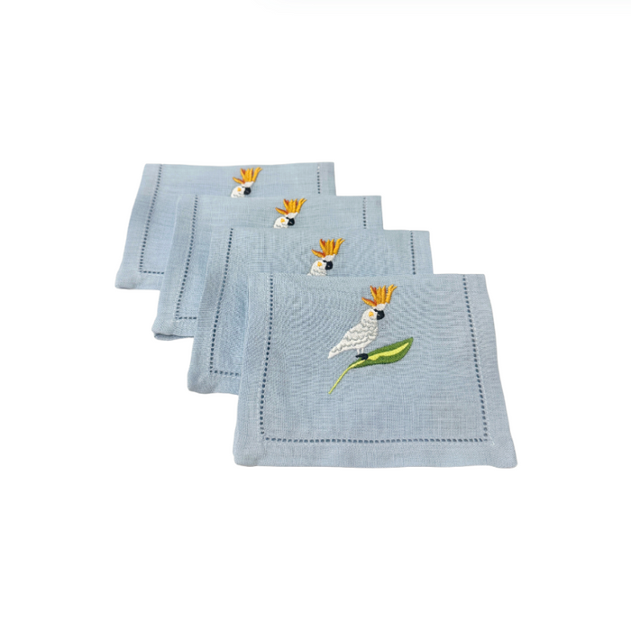 Cockatoo Cocktail Napkins, Set of 4