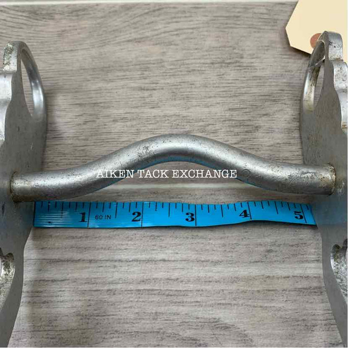 Colorado Bit & Spur Aluminum Mullen Mouth Shanked Bit 5.25"