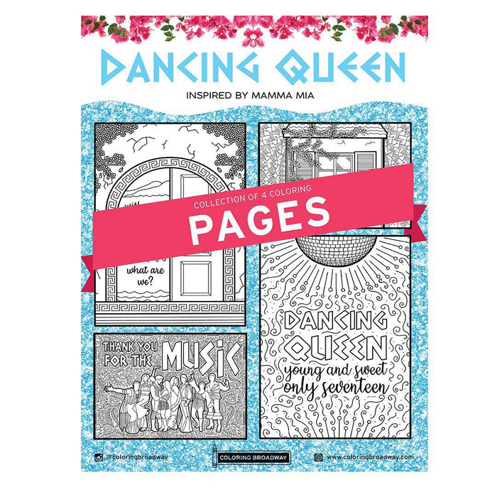 CP104 $12 - Dancing Queen - Mamma Mia Set of 4 Pages