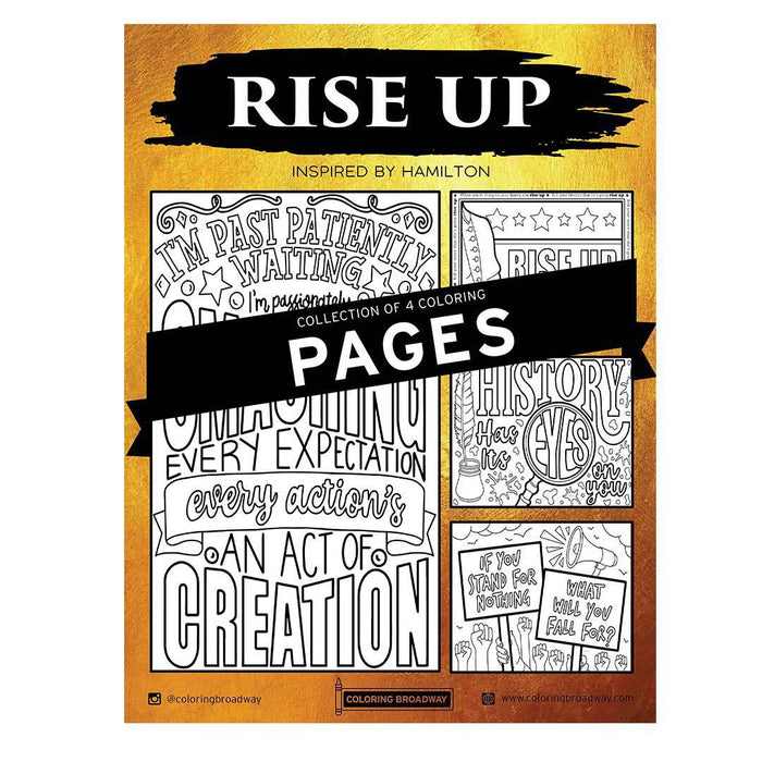 CP102 $12 - Rise Up - Hamilton-inspired Set of 4 Pages