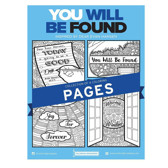CP108 $12 - You'll Be Found - Dear Evan Hansen Set of 4 Pages