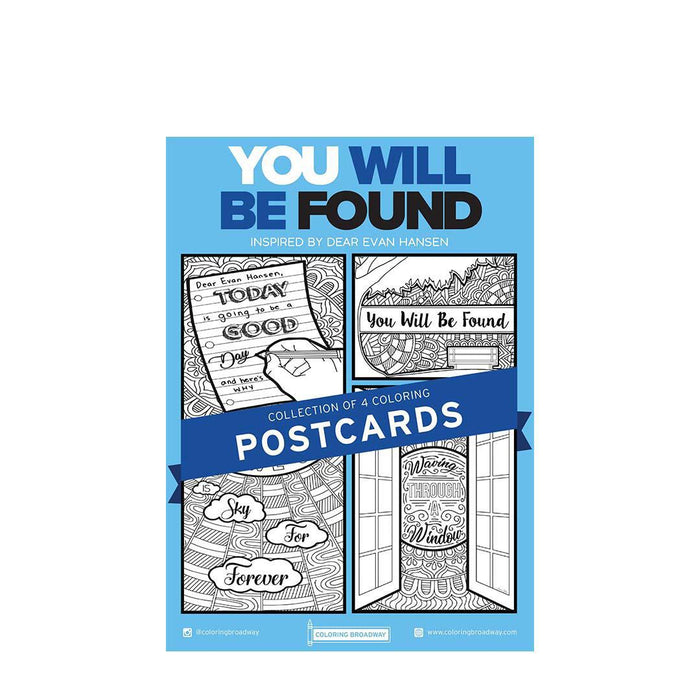 CP208 $10 - You'll Be Found - Dear Evan Hansen Set of 4 Postcards