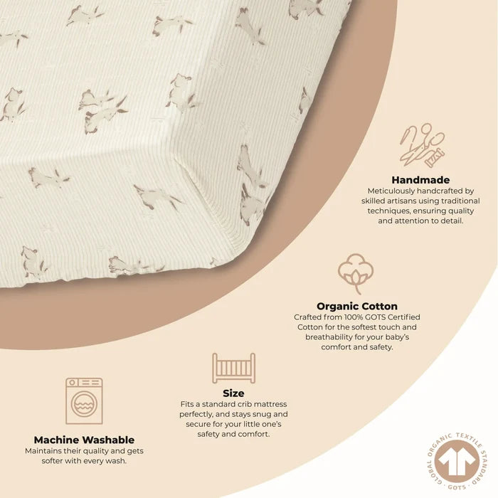 Crane Avery Organic Cotton Crib Sheet