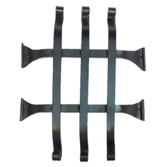 Curled Tip Speakeasy Grille - 15" x 12" - 5 Bars - Multiple Finishes Available - Sold Individually