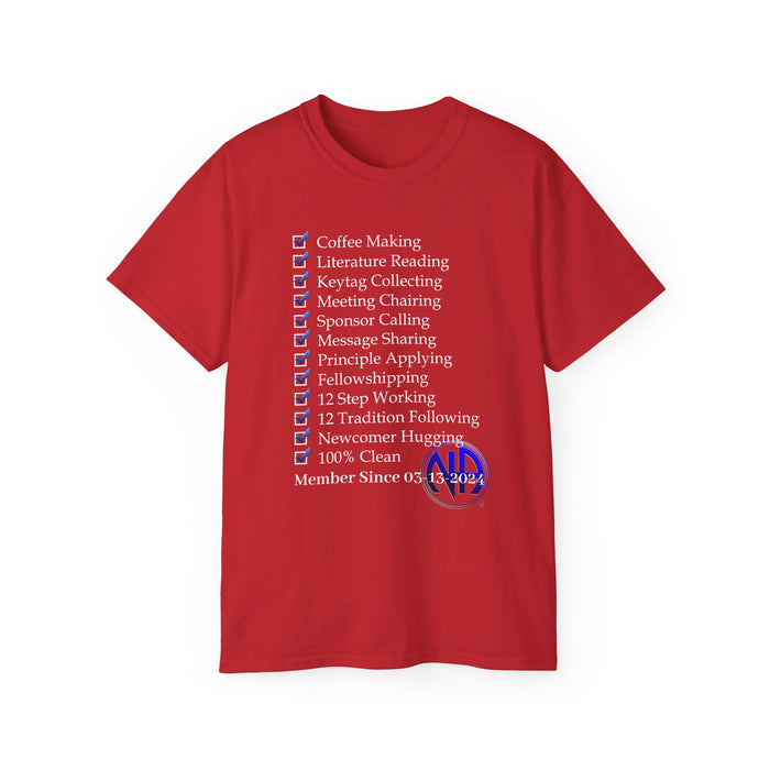 Custom Member Of NA Check List dtg Tee