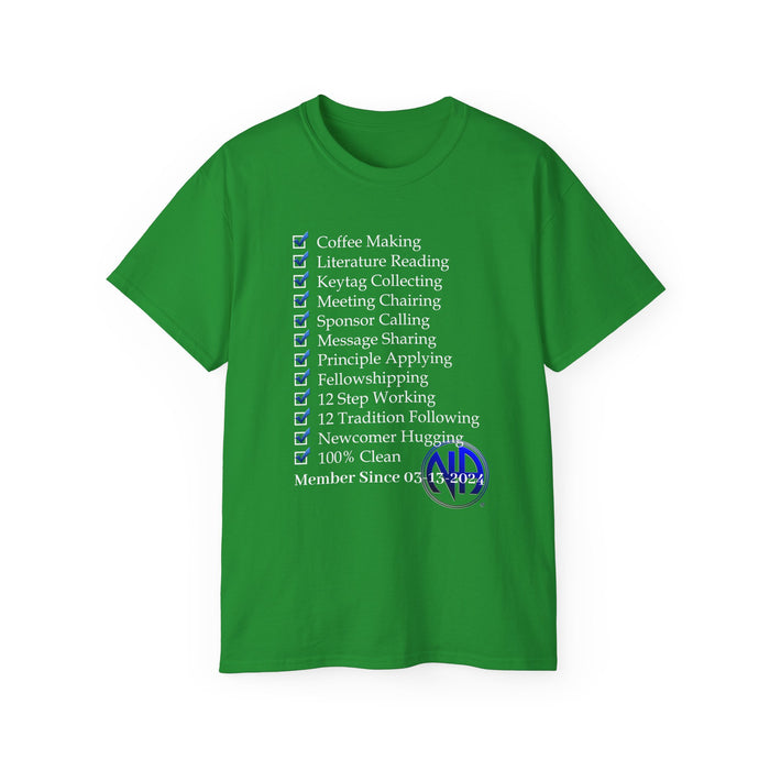 Custom Member Of NA Check List dtg Tee