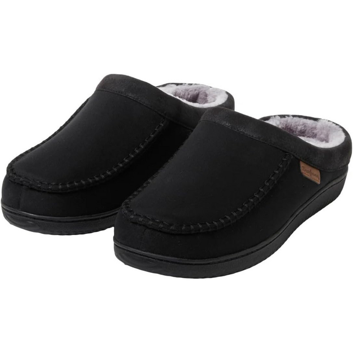 Dearfoams Men's Memory Foam Slipper Black