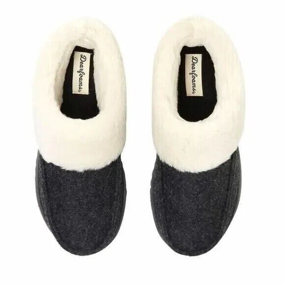 Dearfoams Women’s Memory Foam Insole Indoor/Outdoor Slippers – 1797573