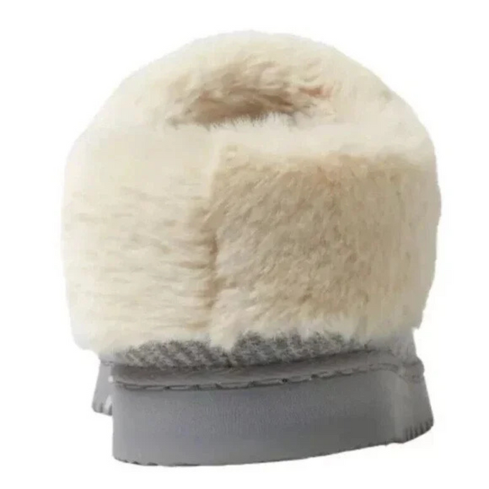 Dearfoams Women’s Memory Foam Slippers 31227 Light Heather Grey