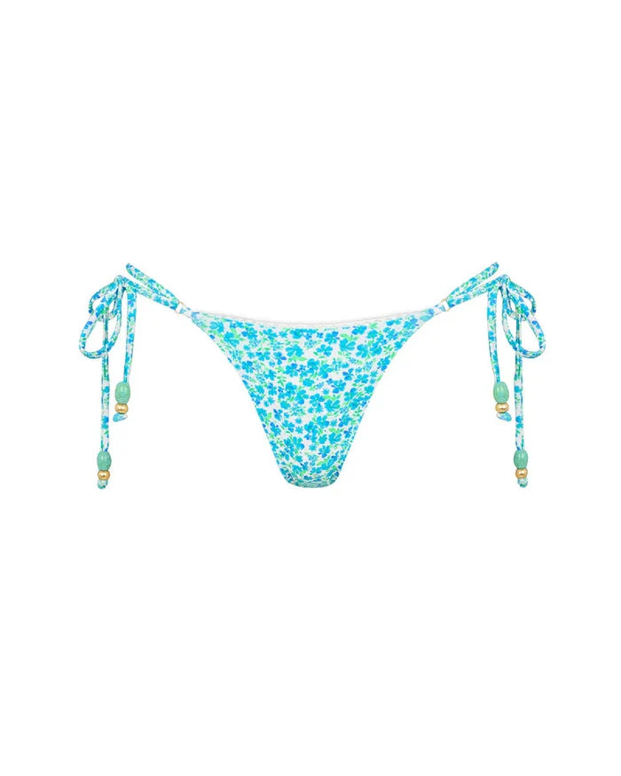 Decorative Thong Tie Side Bikini Bottom | Ocean Aura