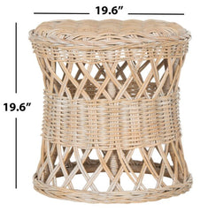 Desta Wicker Round Accent Table in Natural