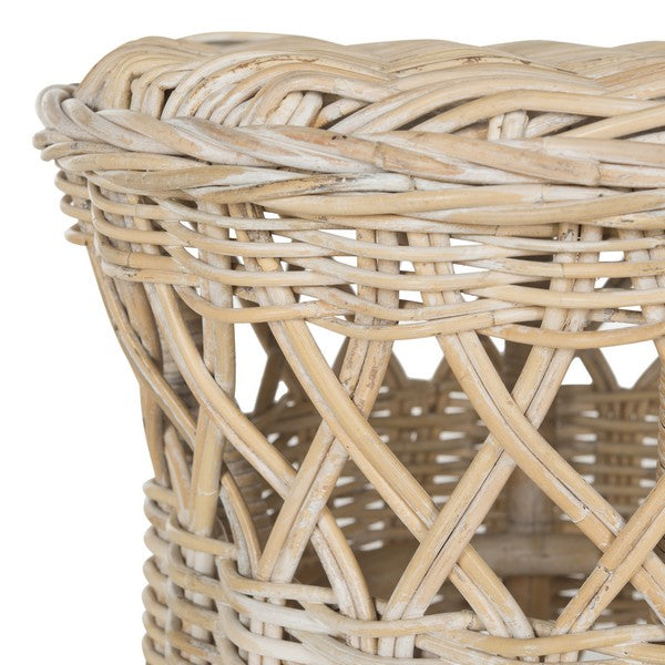 Desta Wicker Round Accent Table in Natural