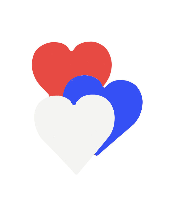 Magnets - Small Tri-Color Heart - Creative Shapes Etc.