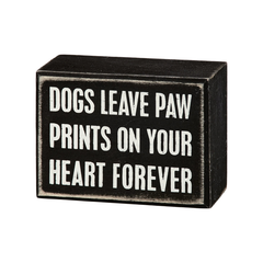 Dogs Paw Prints Box Sign - Madison's Niche