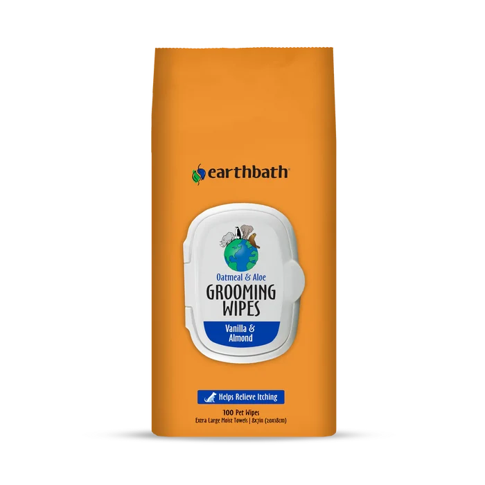 Earthbath Grooming Wipes- Vanilla & Almond 100 count