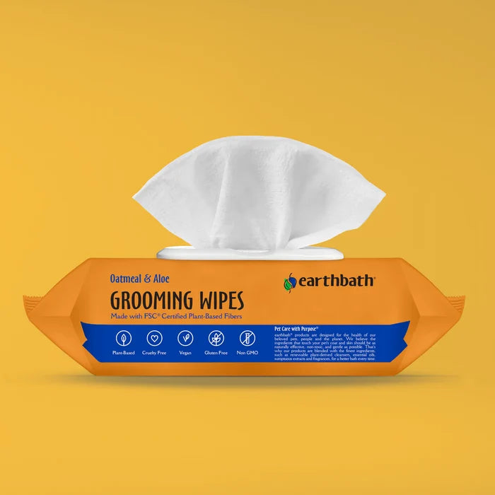 Earthbath Grooming Wipes- Vanilla & Almond 100 count