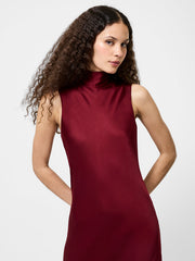 Ennis Bow Back Midi Dress in Cabernet - Madison's Niche