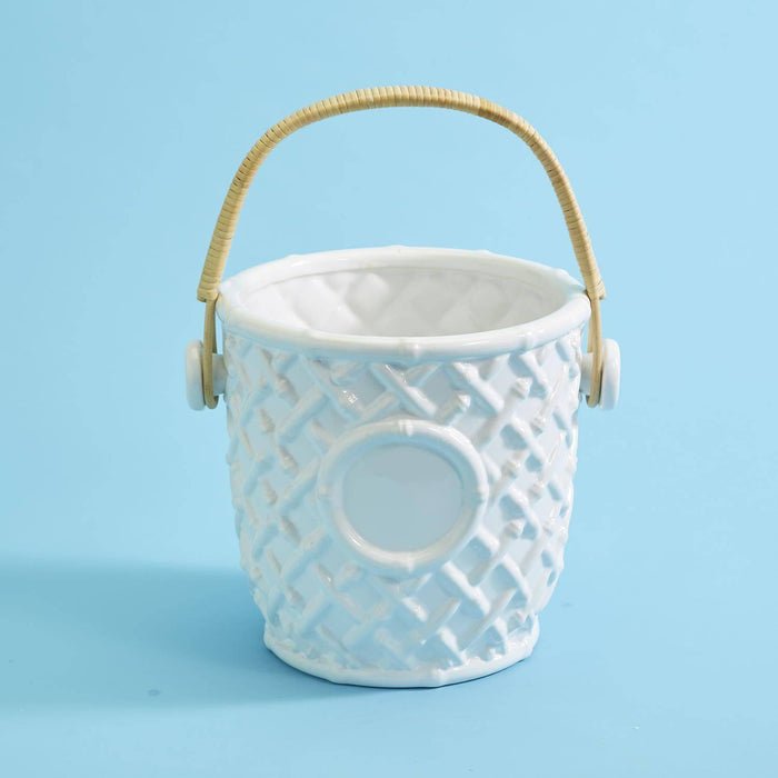 Faux Bamboo Fretwork Champagne/Wine Bucket - The Preppy Bunny
