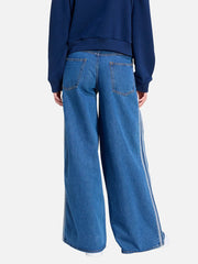 ADIDAS ORIGINALS Firebird Denim Track Pant - Blue - Uncategorized PANTOLON