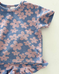 Floral Ruffle Terry Lounge Set