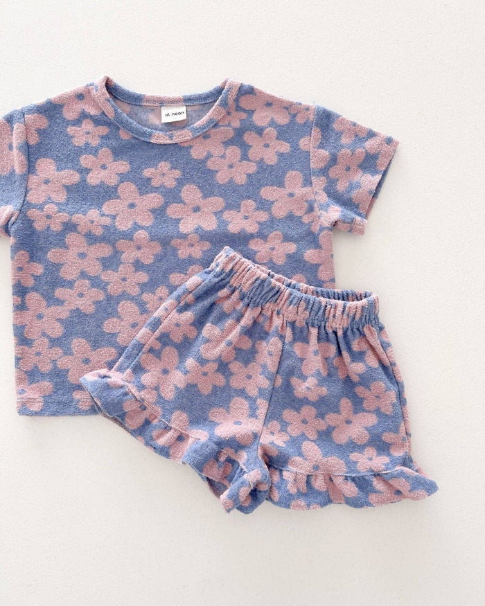 Floral Ruffle Terry Lounge Set