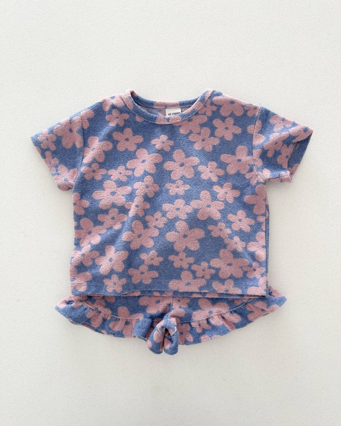 Floral Ruffle Terry Lounge Set