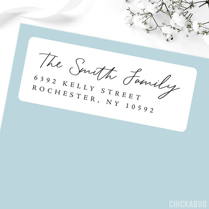 Flowy Handwritten Script Address Labels