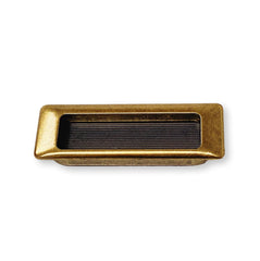 Forme Recessed Cabinet and Closet Pulls in Antique Brass Finish — available options shown together; one selected item sold