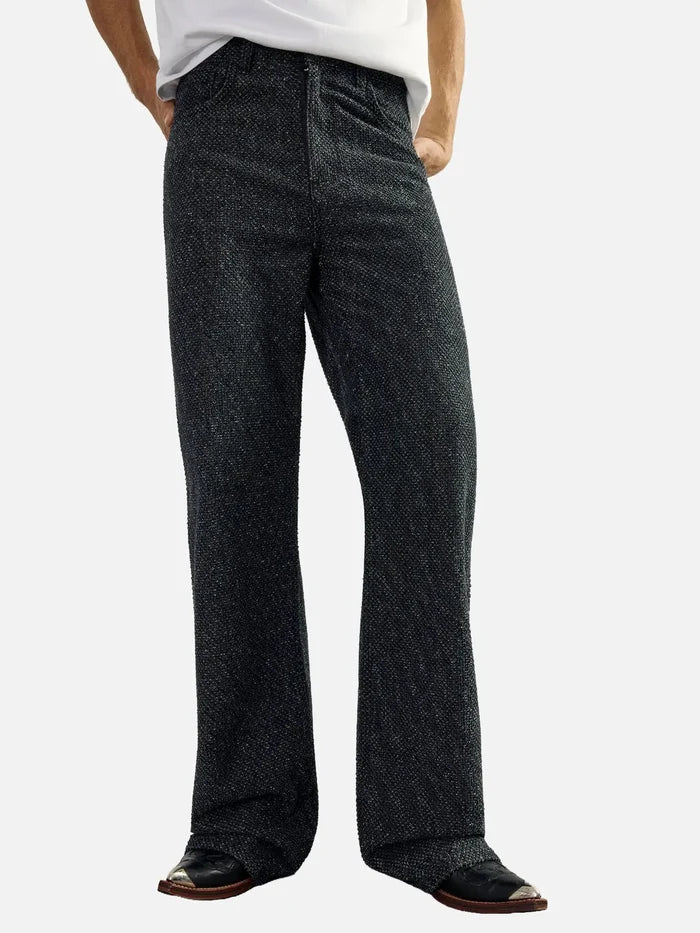 EX DE RUE Fray Black Denim Jean II – Fray Black, önden görünüm